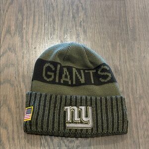 New Era New York Giants Olive Green and Black Cuffed Beanie